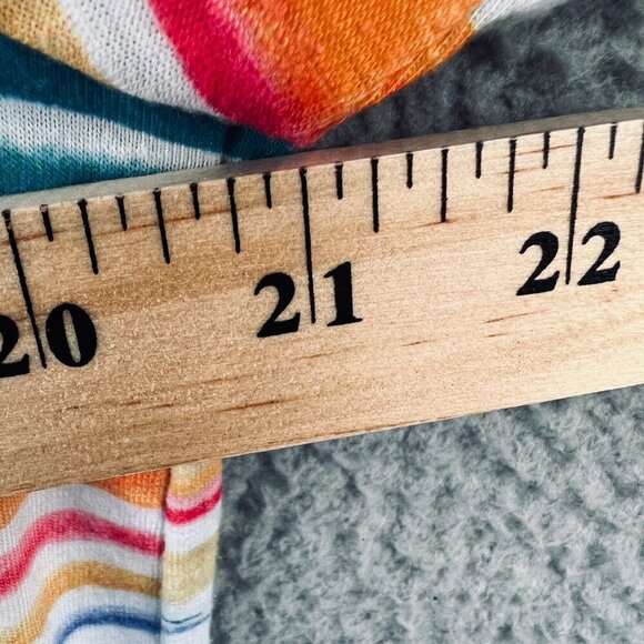 Alfred Dunner Women Top Small Blue Orange Short‎ Sleeve Pullover Shirt Pineapple - Picture 7 of 9